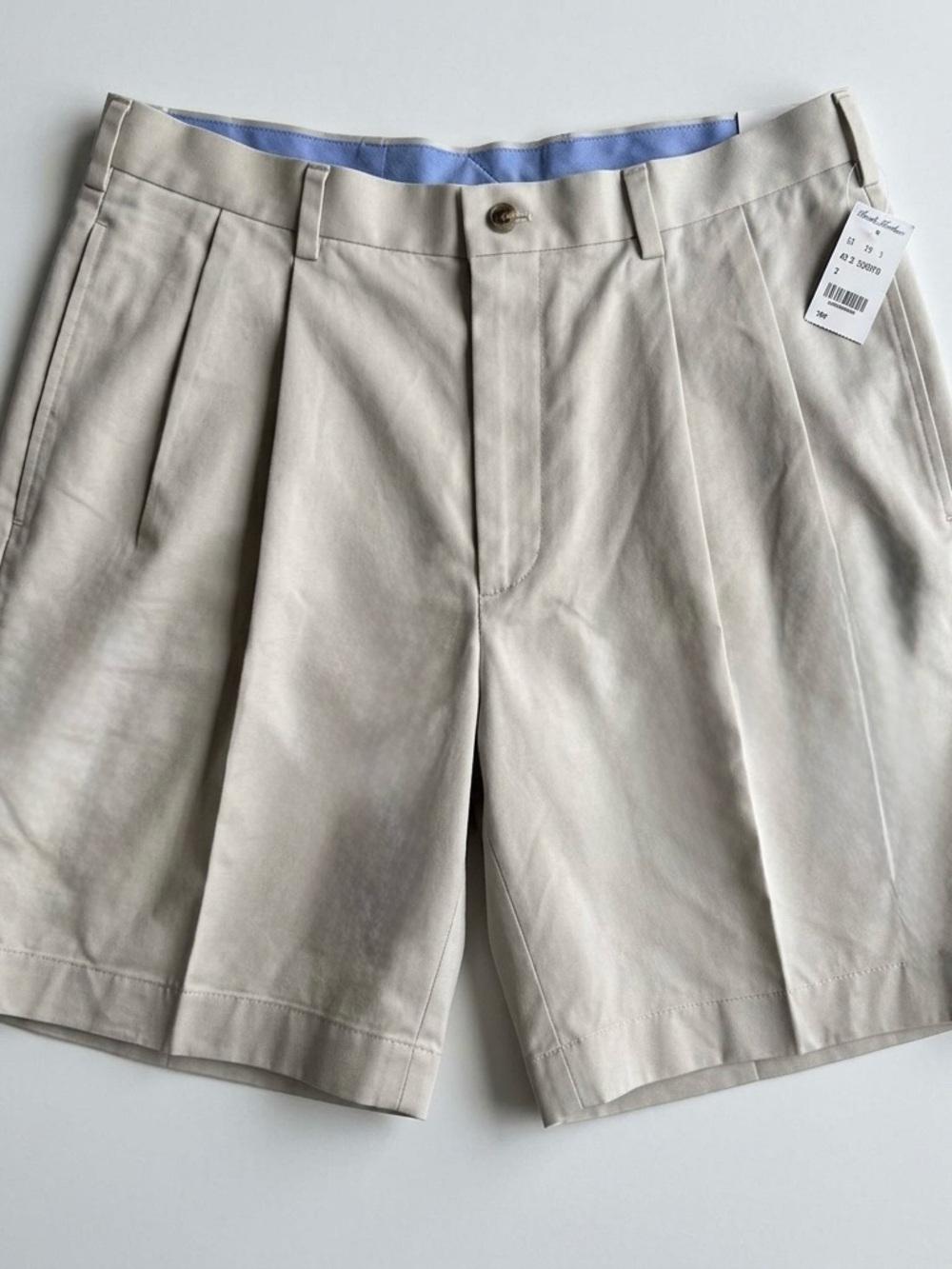 NEW Brooks Brothers men’s chino khaki stone wrinkle free 8” shorts Sz 34 - Picture 4 of 7